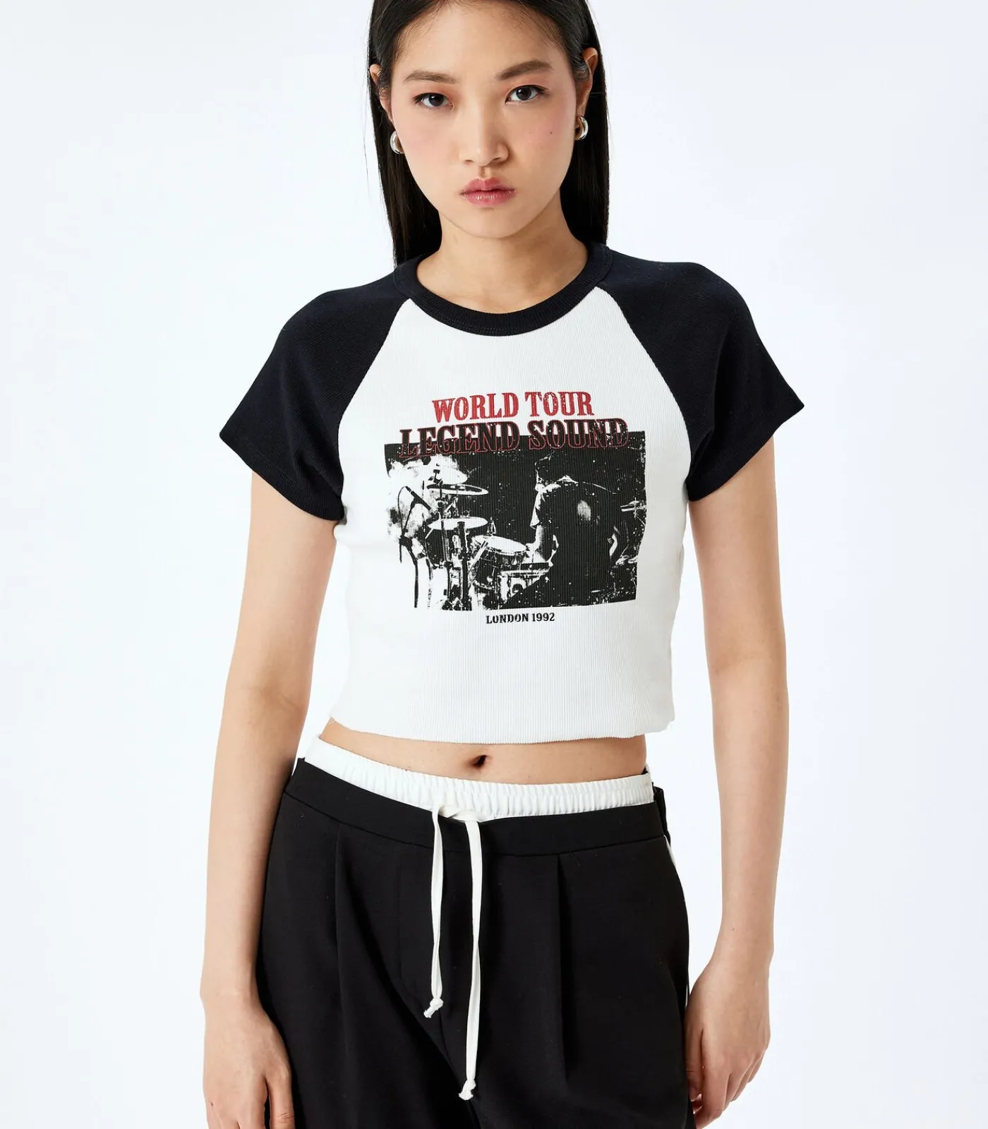 Koton Printed T-Shirt white Discount