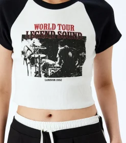 Koton Printed T-Shirt white Discount