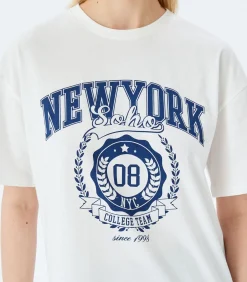 Koton Printed T-Shirt white Clearance