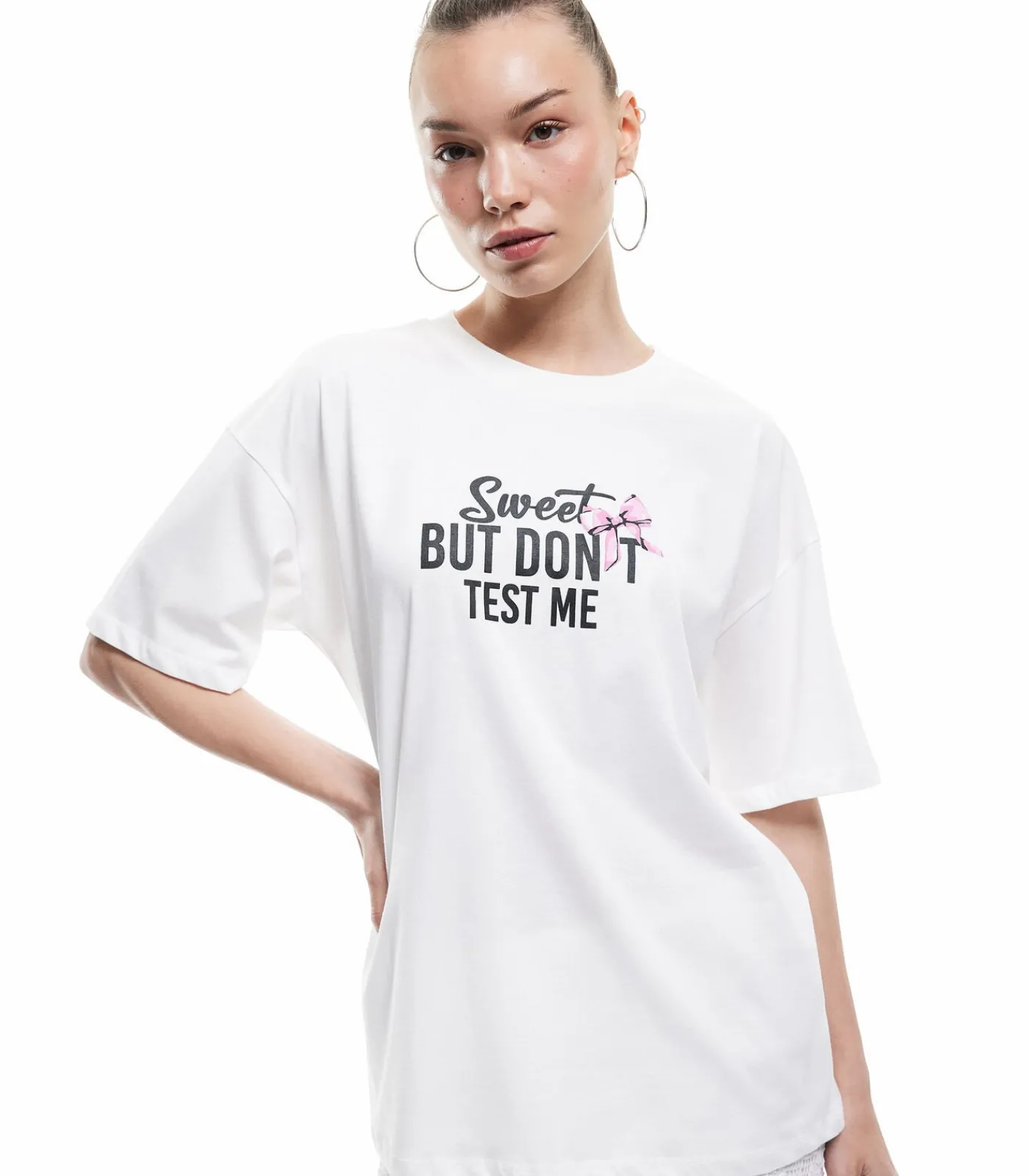 Koton Printed T-Shirt white Sale