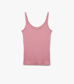 Koton Ribbed Tank Top pink New