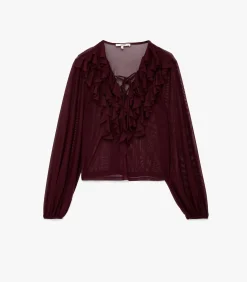 Koton Ruffle Blouse bordeaux