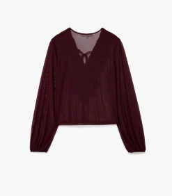 Koton Ruffle Blouse bordeaux