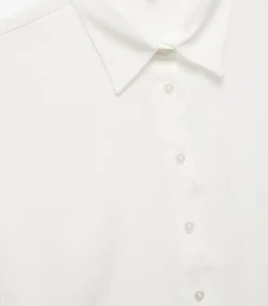 Koton Satin Oversize Shirt white Clearance