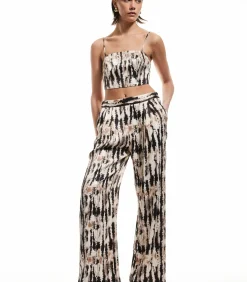 Koton Satin Pants beige Online