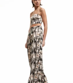 Koton Satin Pants beige Online