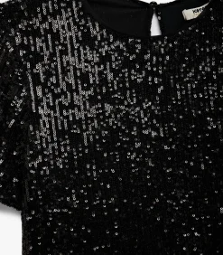 Koton Sequined Blouse black