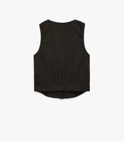 Koton Shiny Striped Vest brown Hot