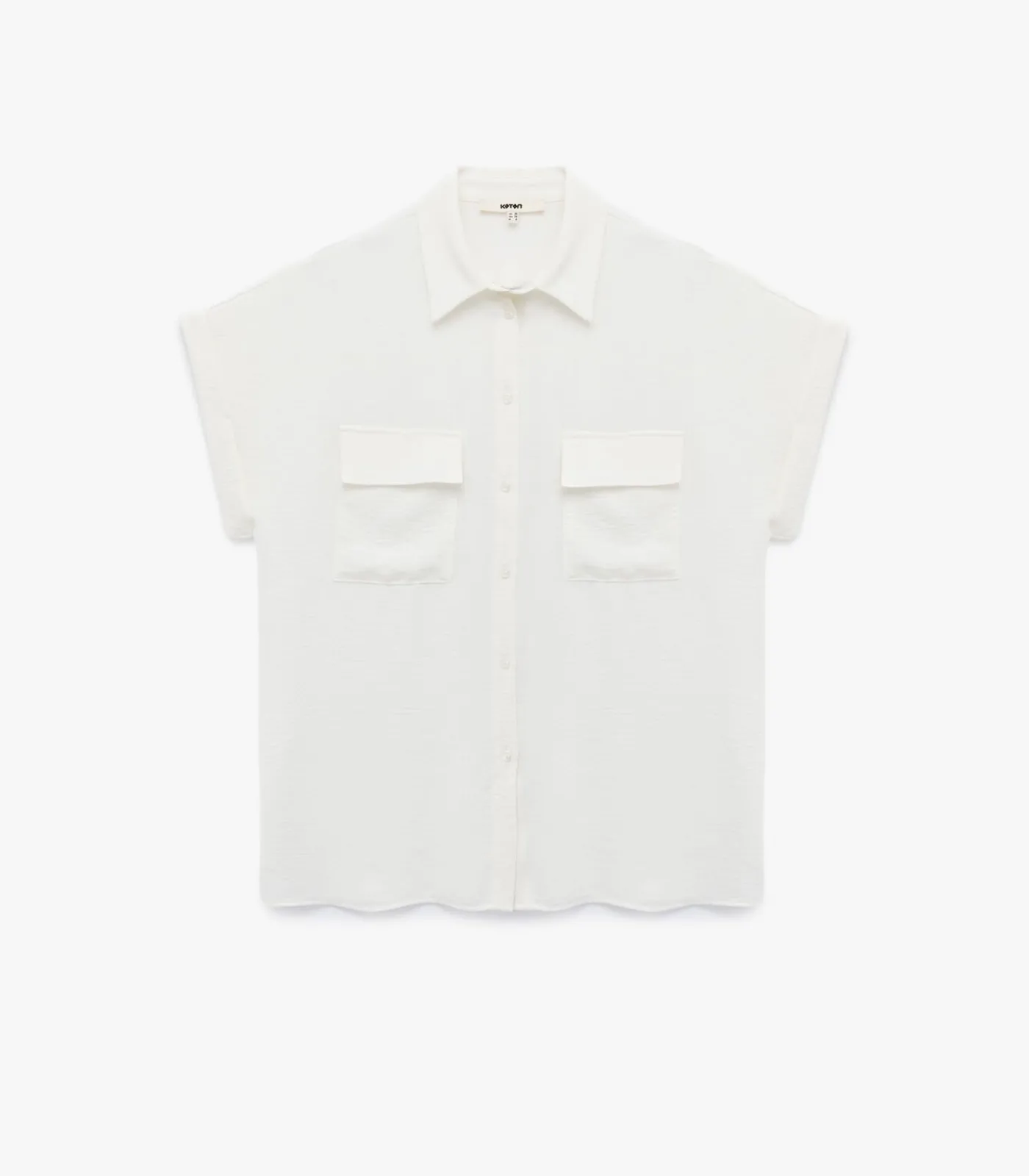 Koton Short Sleeve Shirt white Sale