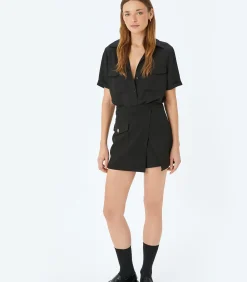 Koton Short Sleeve Shirt black Discount