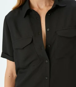 Koton Short Sleeve Shirt black Discount