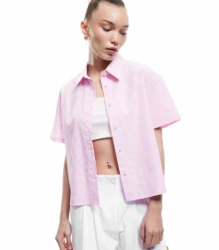 Koton Short Sleeve Shirt pink Sale