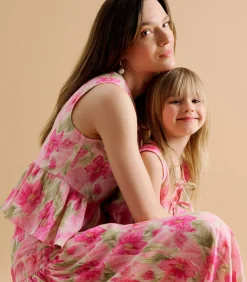 Koton Sleeveless Floral Blouse pink Online
