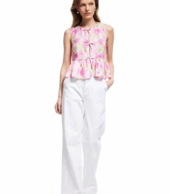 Koton Sleeveless Floral Blouse pink Online