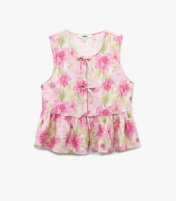 Koton Sleeveless Floral Blouse pink Online