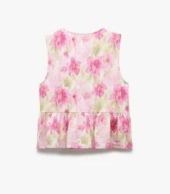 Koton Sleeveless Floral Blouse pink Online