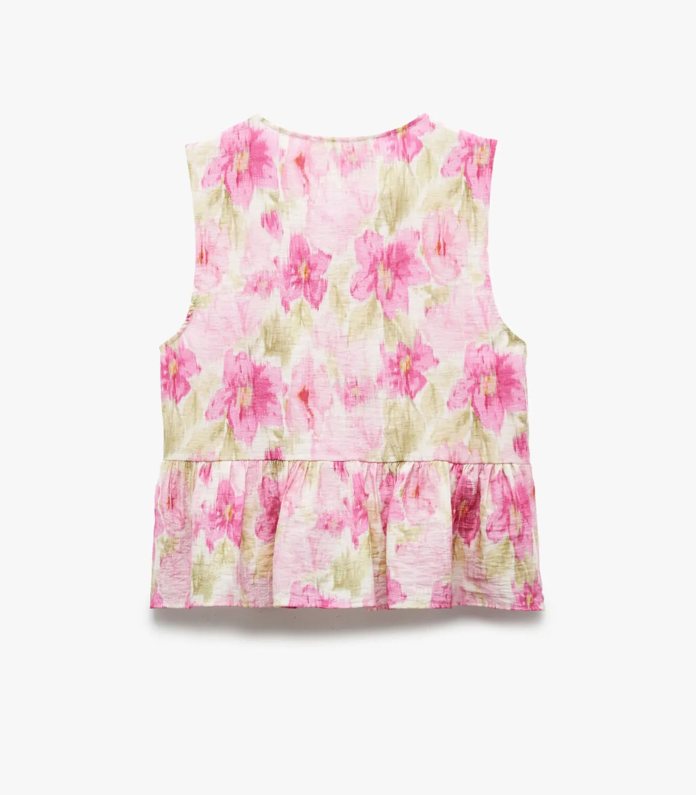 Koton Sleeveless Floral Blouse pink Online