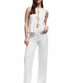 Koton Sleeveless Peplum Blouse beige Hot