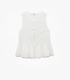 Koton Sleeveless Peplum Blouse beige Hot
