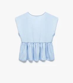 Koton Sleeveless Satin Blouse blue Sale