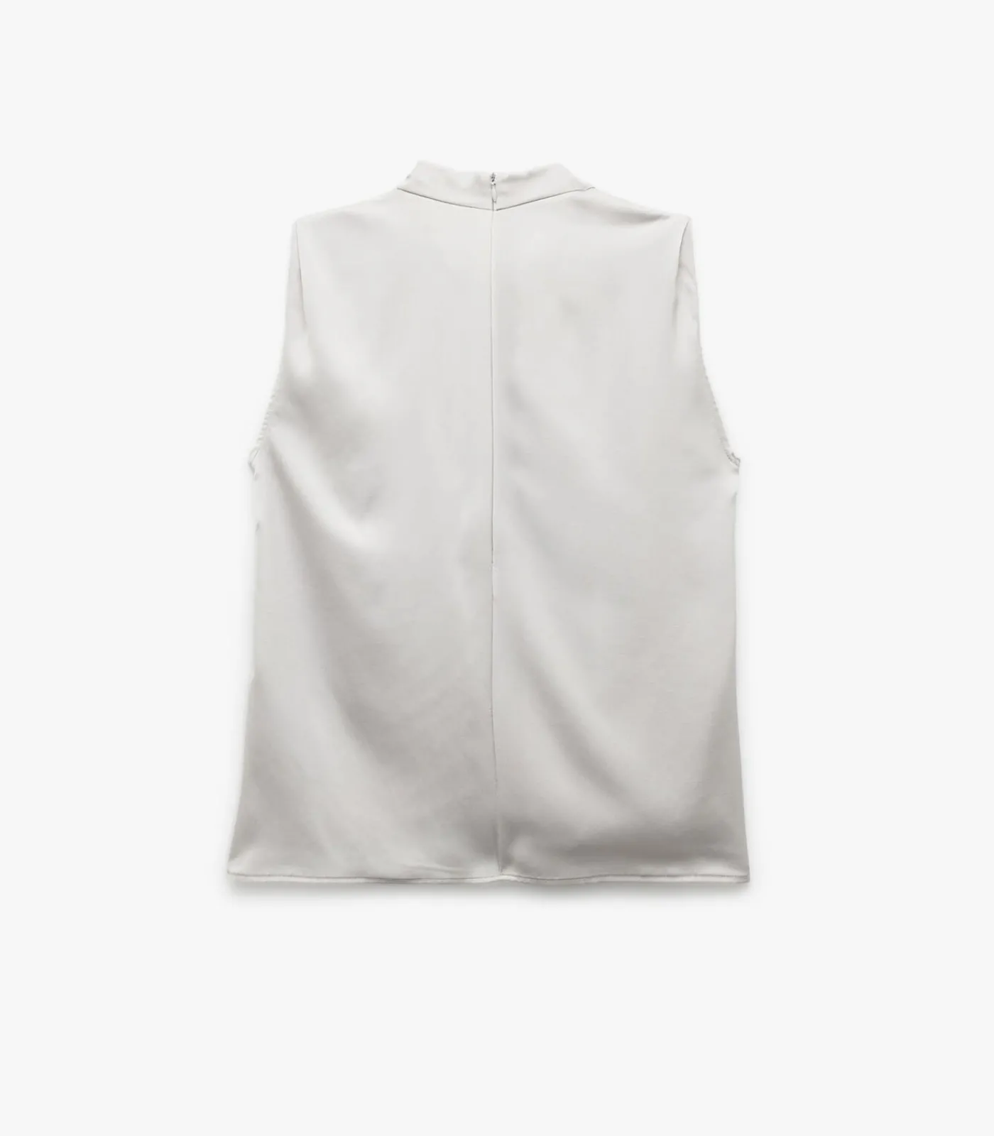 Koton Sleeveless Satin Blouse gray Discount