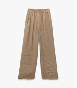 Koton Straight Wide Leg Trousers creme Sale