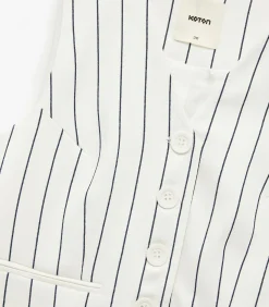 Koton Striped Crop Vest navyBlue
