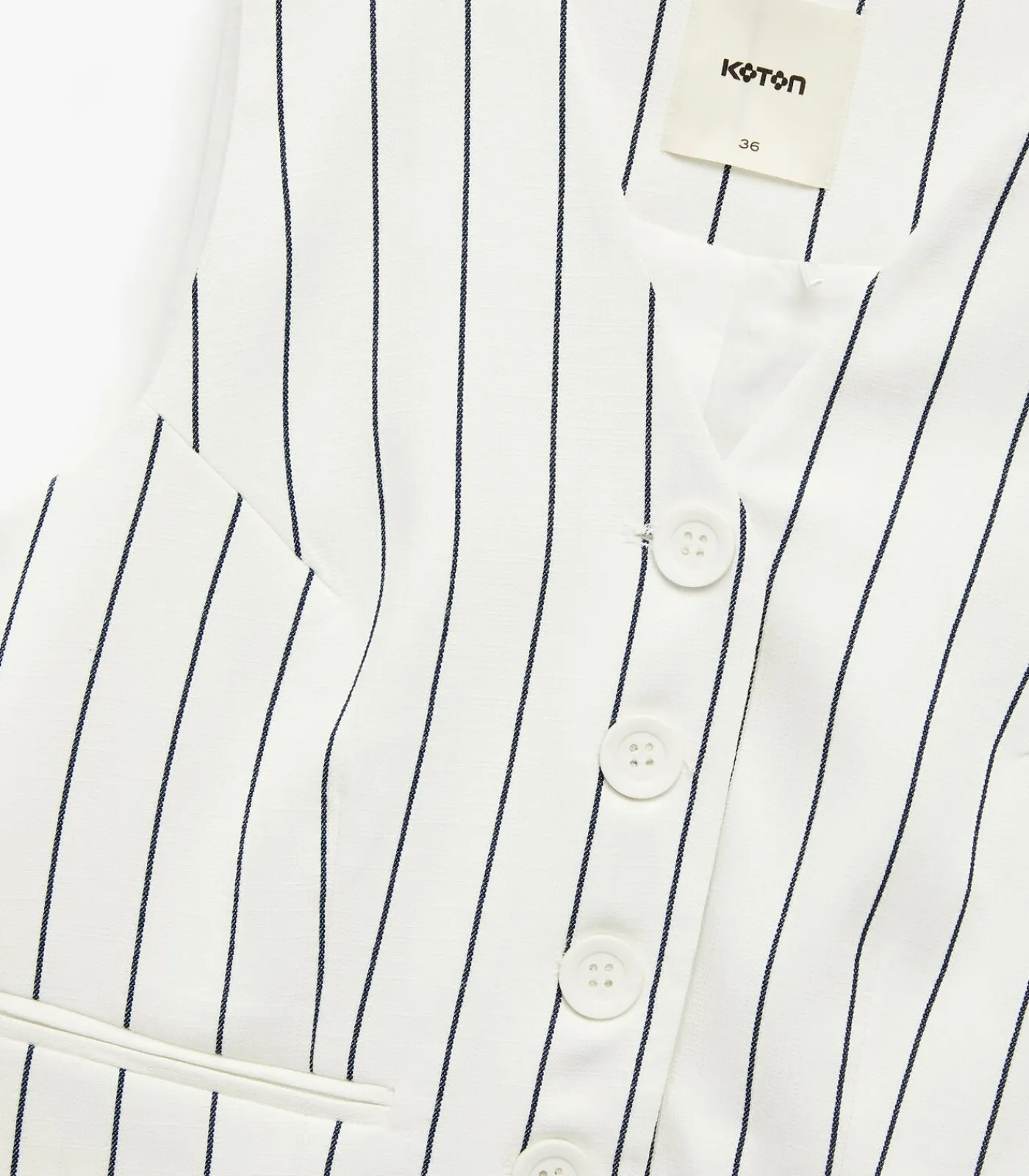 Koton Striped Crop Vest navyBlue