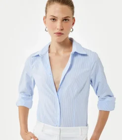 Koton Striped Shirt navyBlue Online