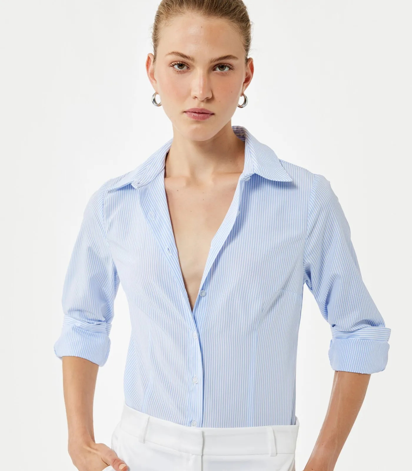 Koton Striped Shirt navyBlue Online