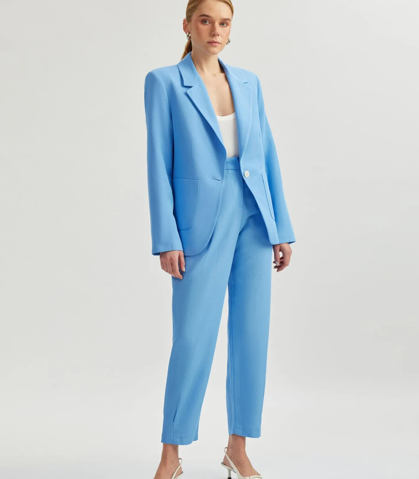 Koton Tapered Fit Pants blue Discount