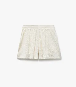 Koton Textured Mini Shorts white Clearance