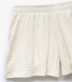 Koton Textured Mini Shorts white Clearance