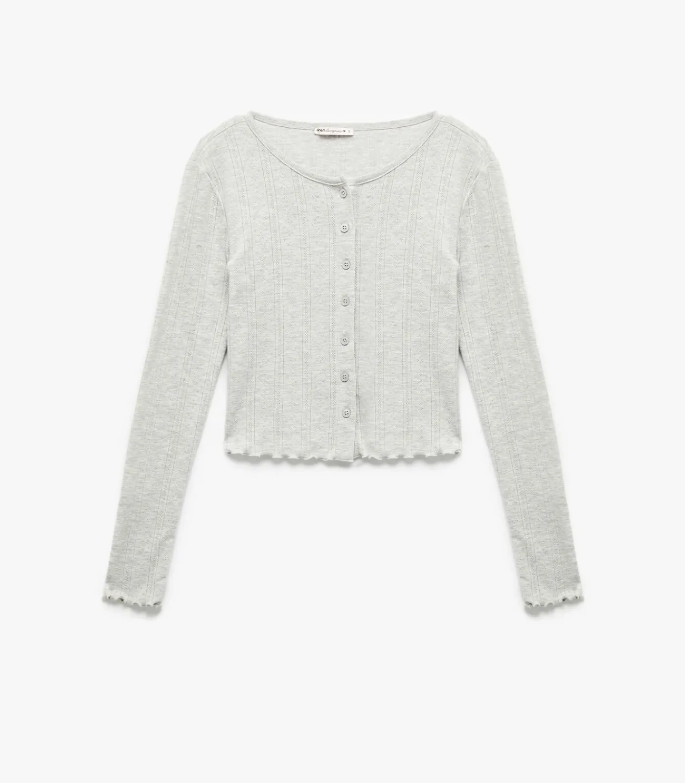 Koton Textured Pajama Top gray
