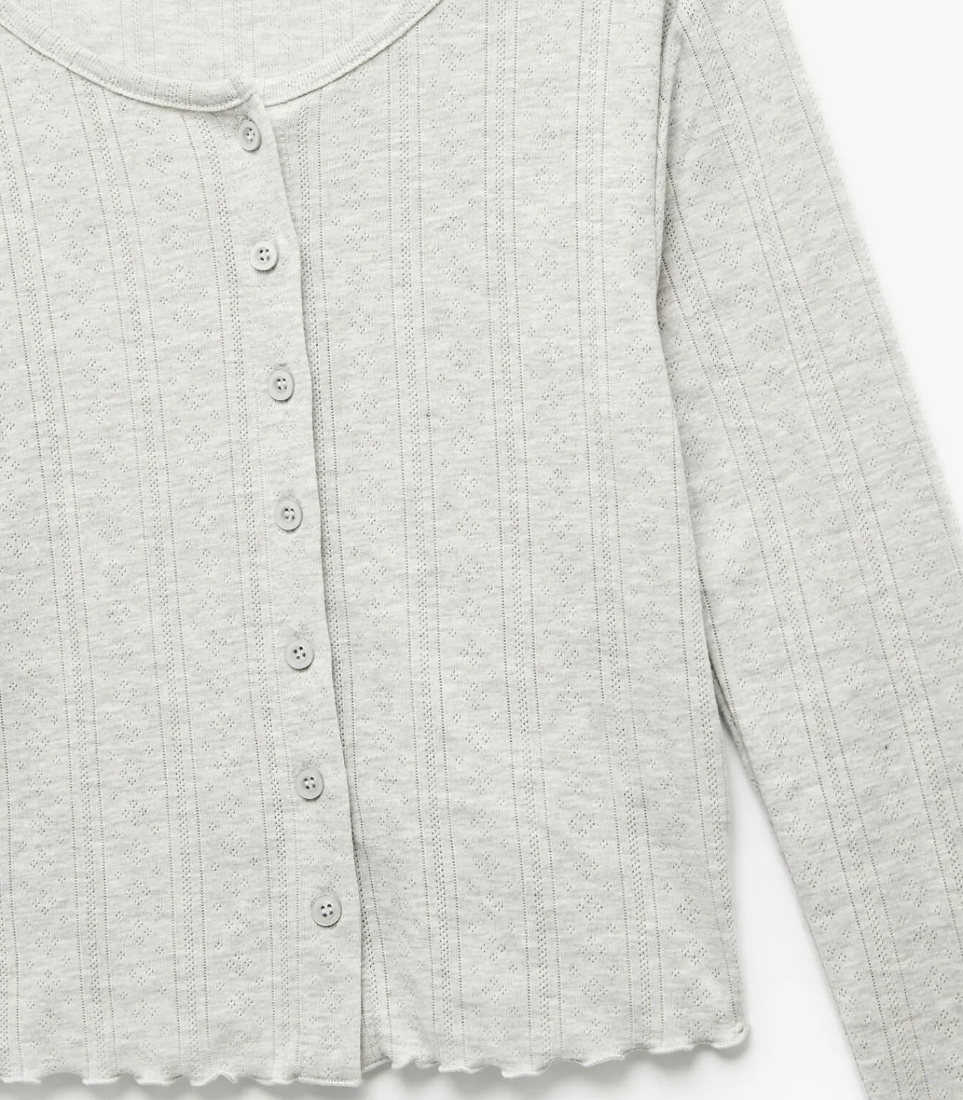 Koton Textured Pajama Top gray