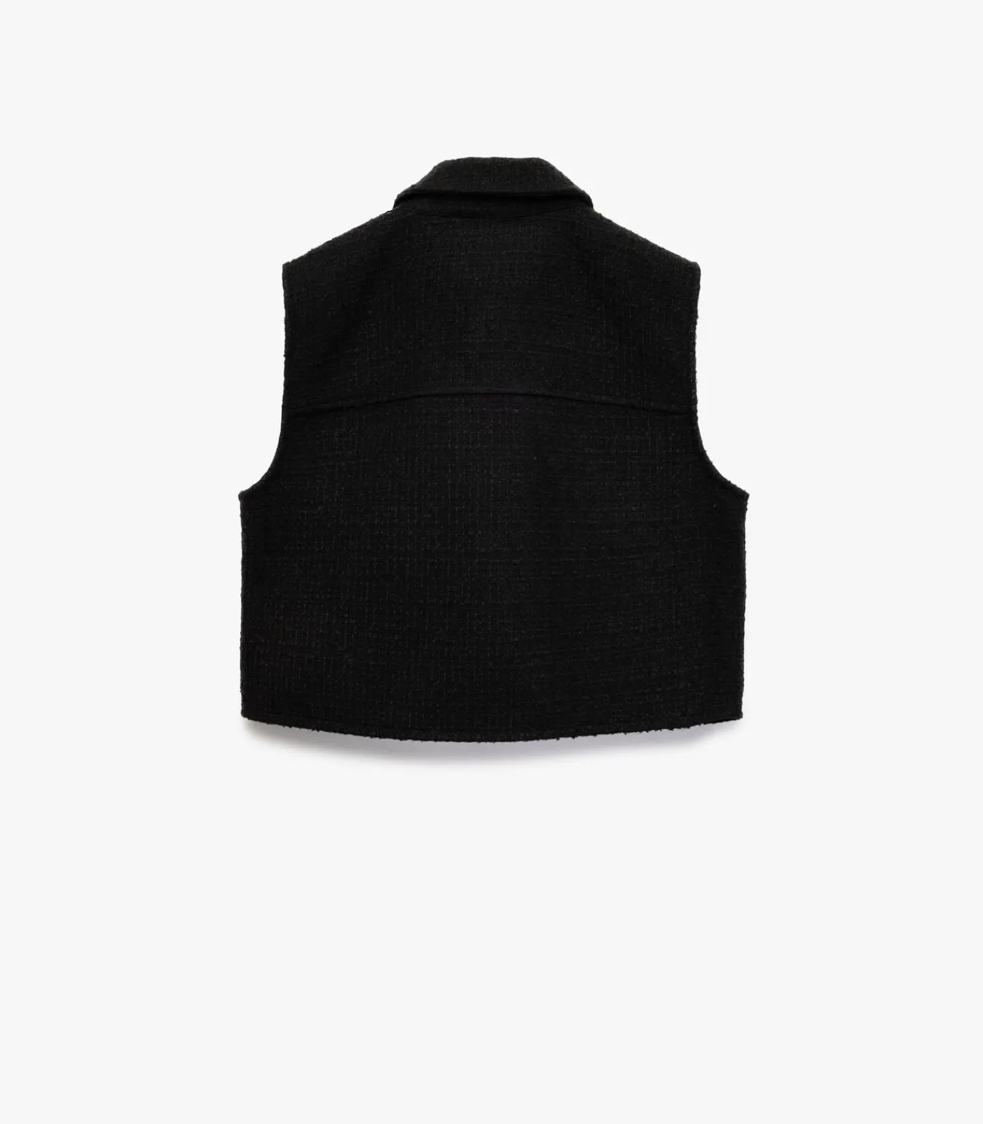 Koton Tweed Crop Vest black Online