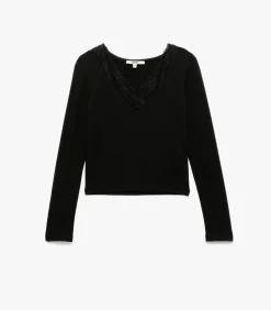 Koton V Neck T-Shirt black Best