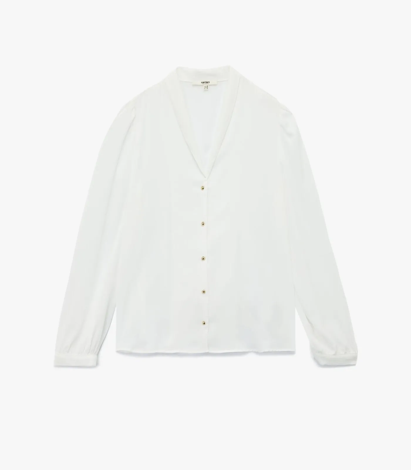 Koton V-Neck Shirt white Online