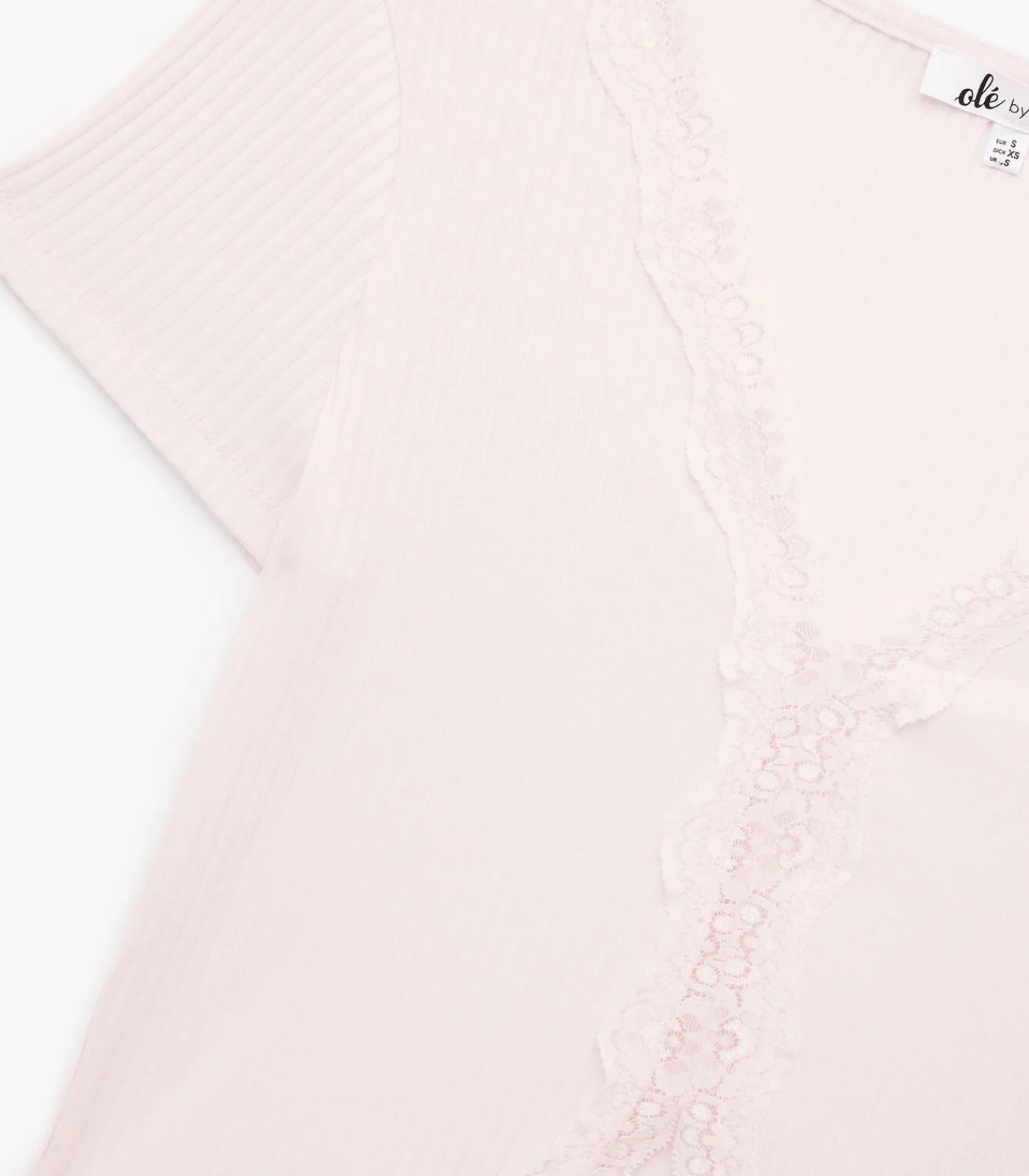 Koton V-Neck T-Shirt pink Discount