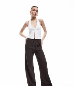Koton Wide Leg Pants brown New