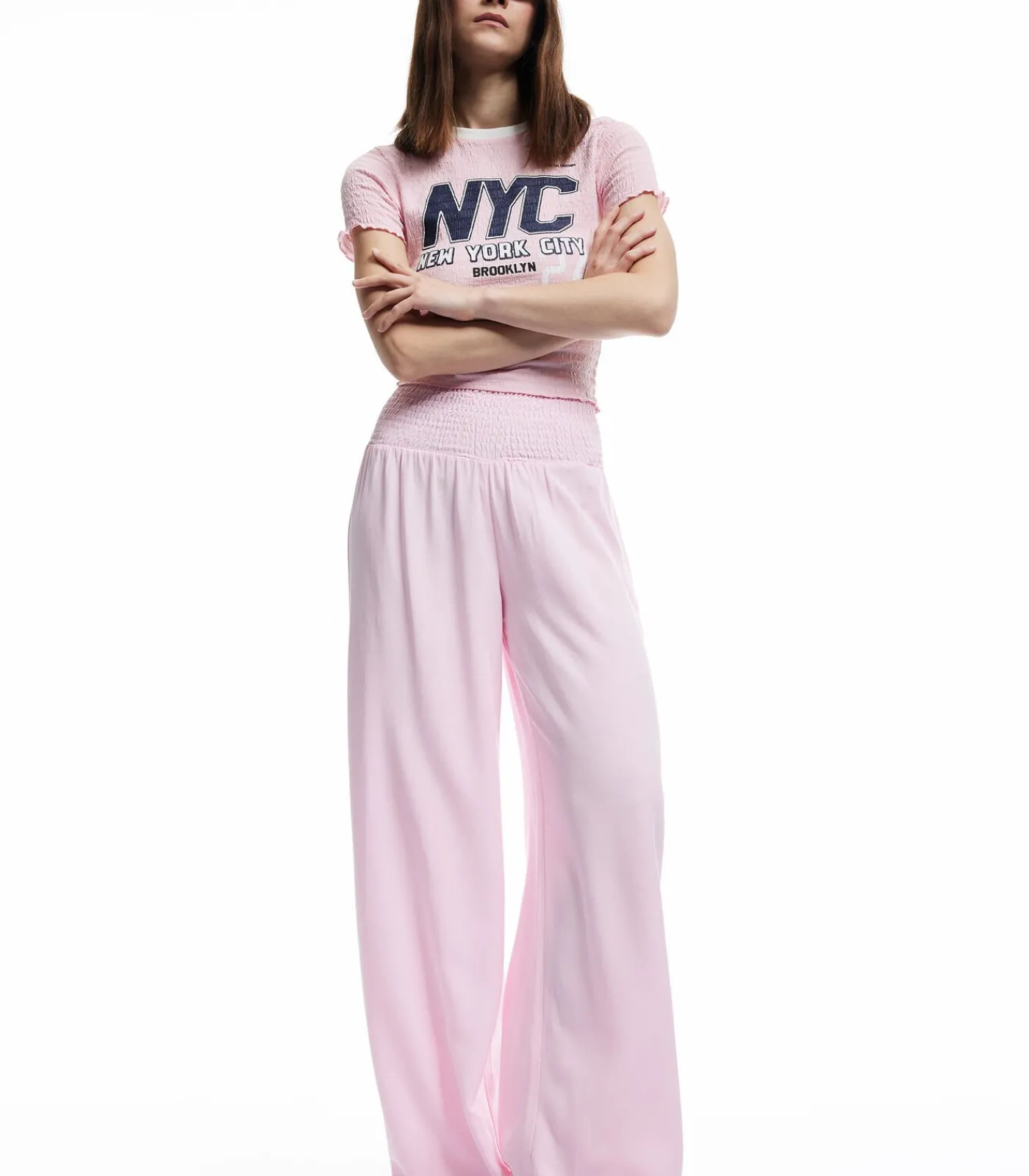 Koton Wide Leg Pants pink Outlet