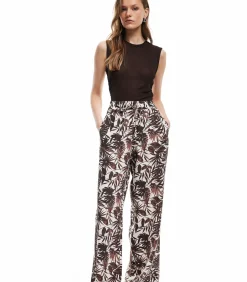 Koton Wide Leg Pants brown Discount
