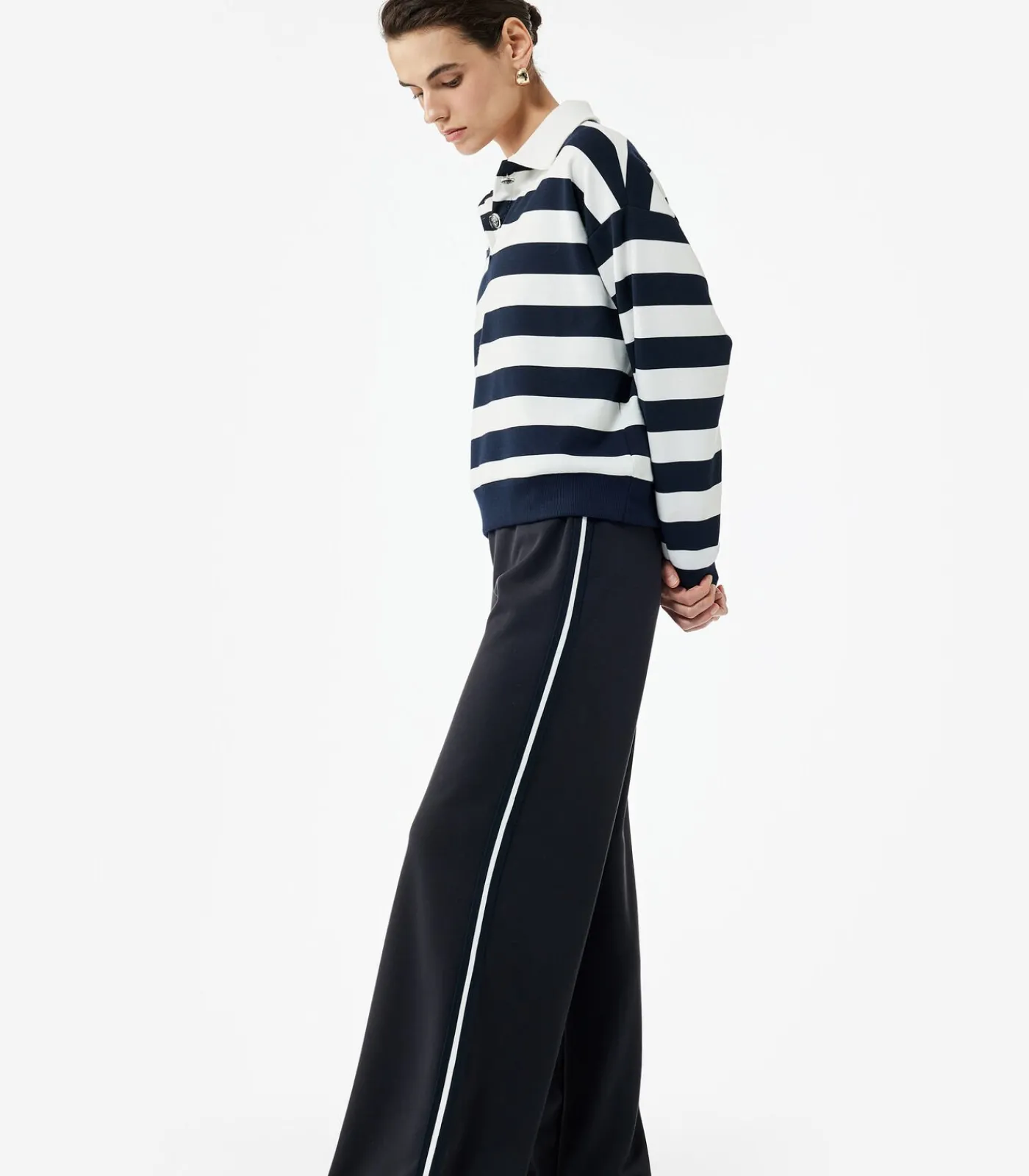 Koton Wide Leg Sweatpants black Discount