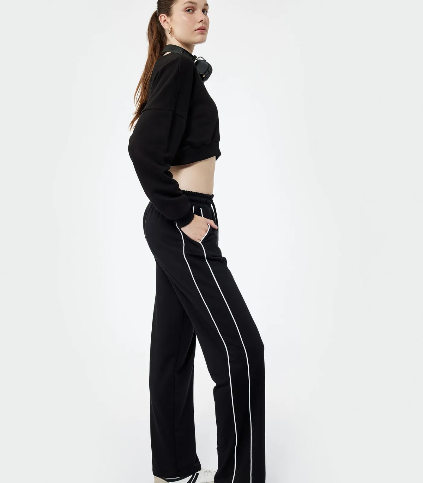 Koton Wide Leg Sweatpants black Best