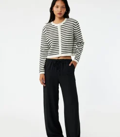 Koton Wide Leg Trousers black Hot