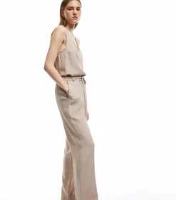 Koton Wide Leg Trousers beige Discount