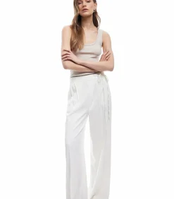 Koton Wide-Leg Pants beige Online