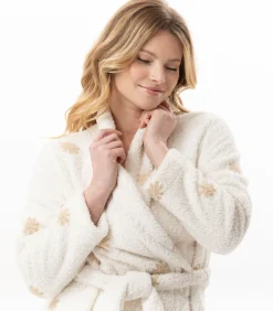 LE CHAT Kruislingse badjas met motief ESSENTIEL 168 offWhite Sale