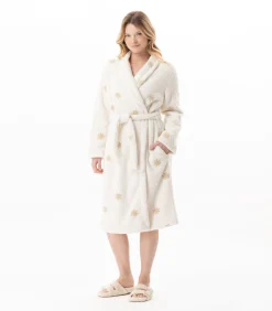 LE CHAT Kruislingse badjas met motief ESSENTIEL 168 offWhite Sale