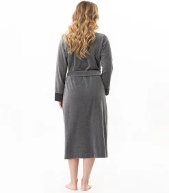 LE CHAT Kruislingse badjas van fluweel ESSENTIEL H67A gray New